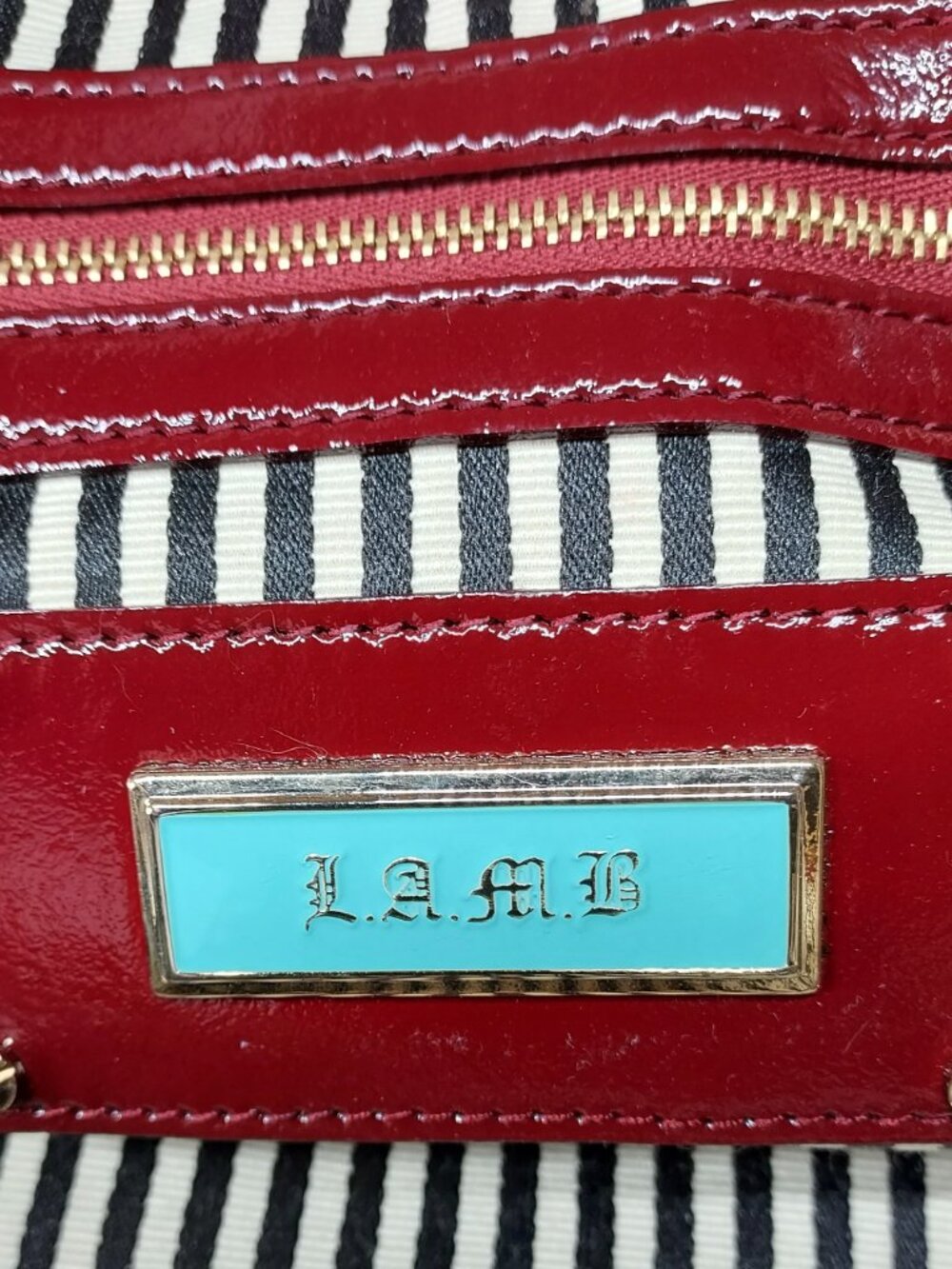 L.A.M.B. Gwen Stefani Burgundy Signature Satchel - NWOT - Picture 10 of 12